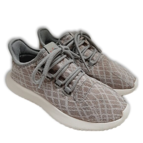 ADIDAS Originals Tubular Shadow Athletic Shoe Light Brown Tan Gray Women's Sz 6 - Picture 1 of 16